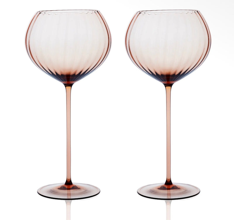 Quinn Amber Red Wine Glasses, Set of 2