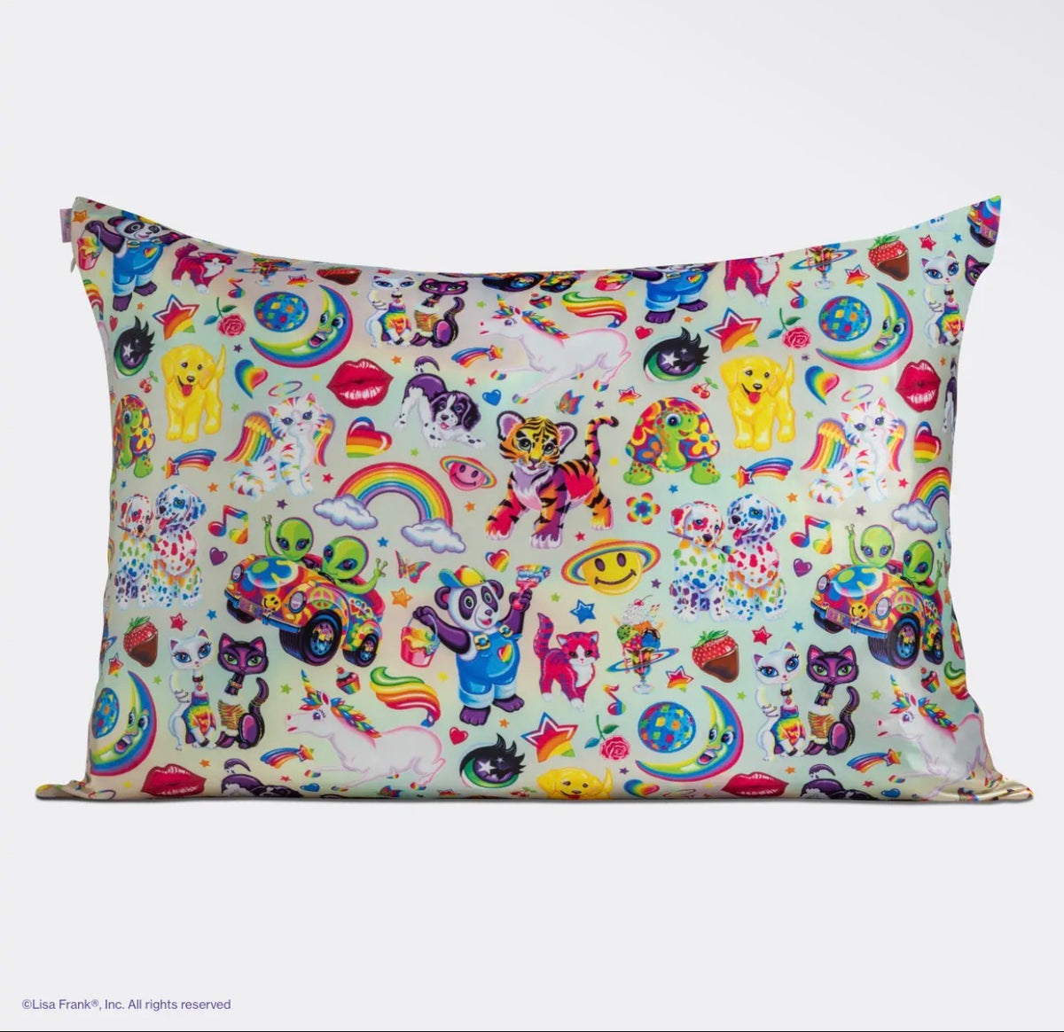 Lisa Frank X Kitsch Standard Satin Pillowcase - the Fantastic World of Lisa Frank