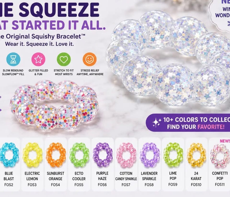 Squishy glitter bracelets